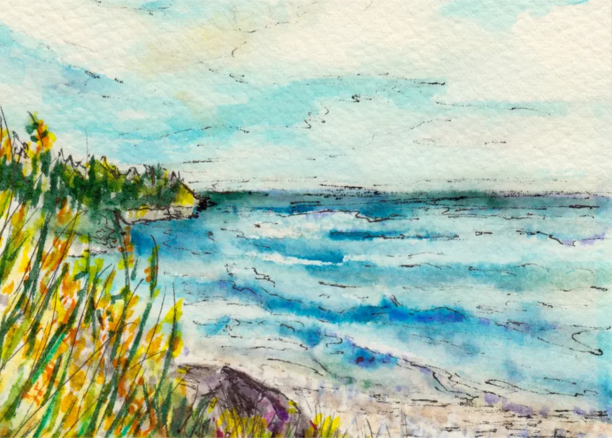 Along the Seaside Path in Spring - Image 2